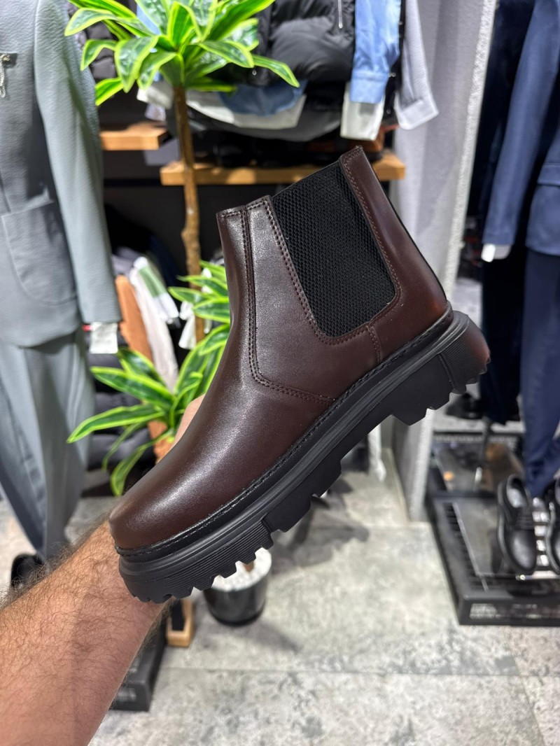 OLD-212 Kahve  Düz Deri EvA Taban