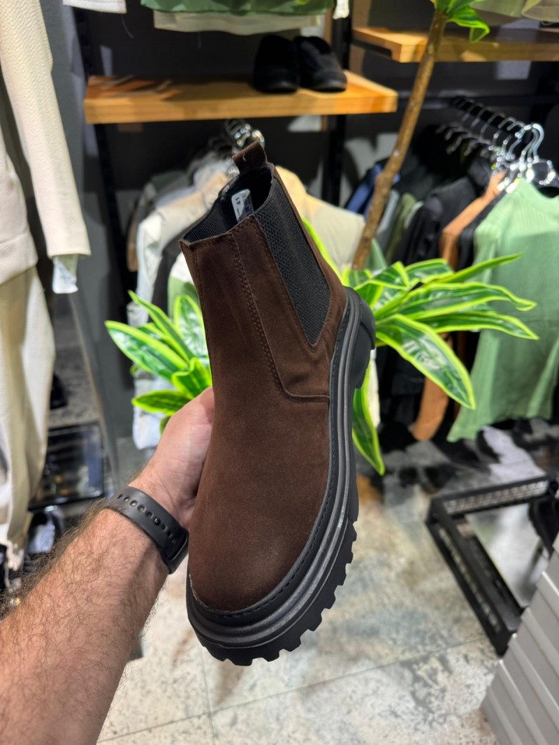 OLD-223 Kahve Süet Eva Taban