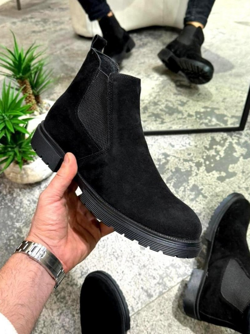 OLD-230 Siyah Süet Siyah Taban