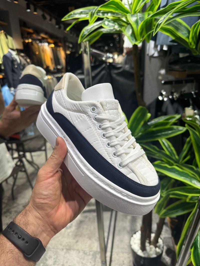 OLD-5002 Zenne Lacivert Beyaz Krem