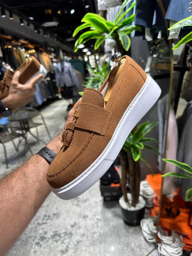 OLD-5102 Süet Kahverengi Püsküllü