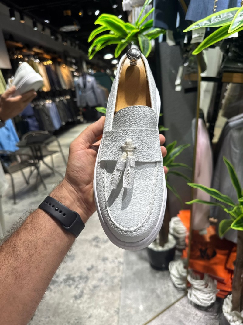 OLD-5107 Siyah Deri Püsküllü