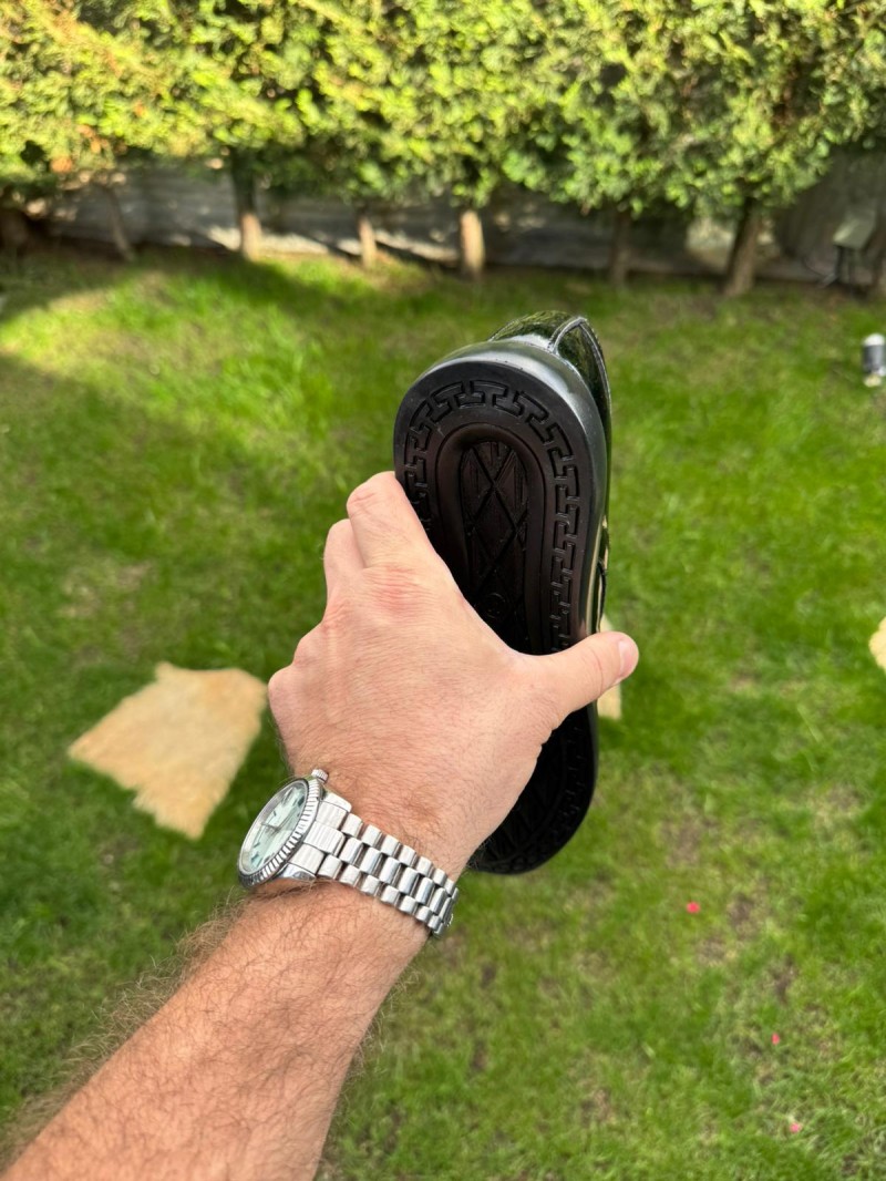 OLD-7001 Siyah Rugan Deri