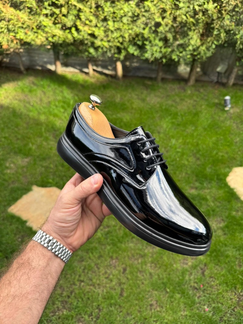 OLD-7001 Siyah Rugan Deri