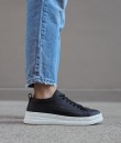Knack Sneakers Ayakkabı 010 Siyah (Beyaz Taban)